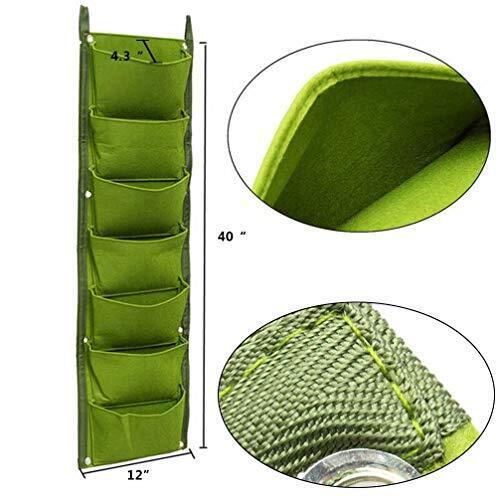 Hängende vertikale, an der Wand montierte Pflanztaschen