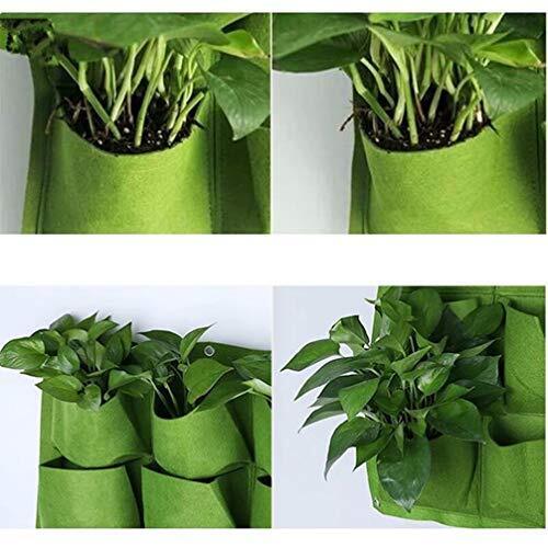 Hängende vertikale, an der Wand montierte Pflanztaschen