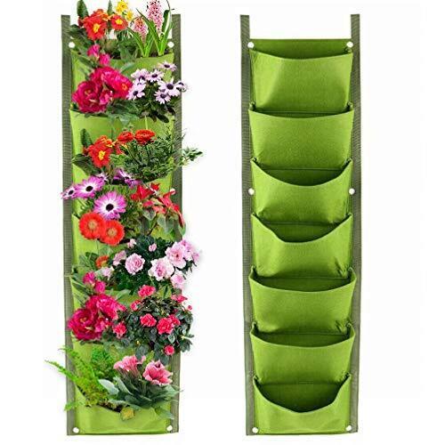 Hängende vertikale, an der Wand montierte Pflanztaschen