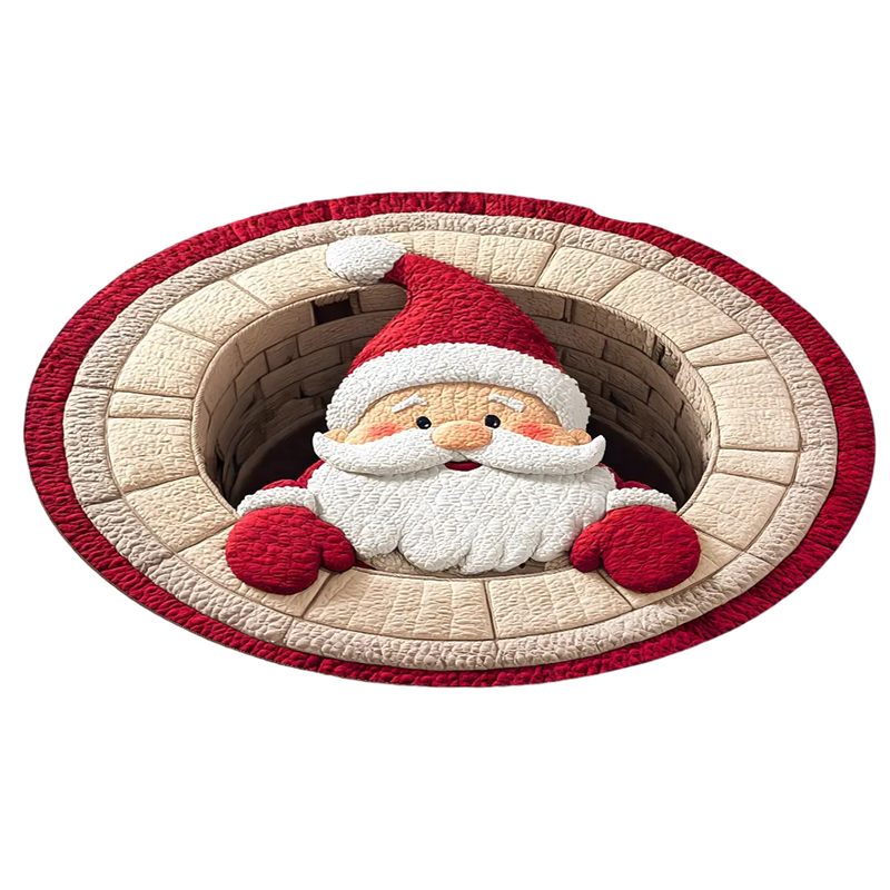 SheremArt 3D Santa Rug