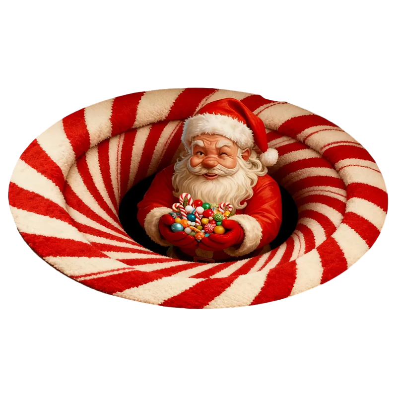 SheremArt 3D Santa Rug