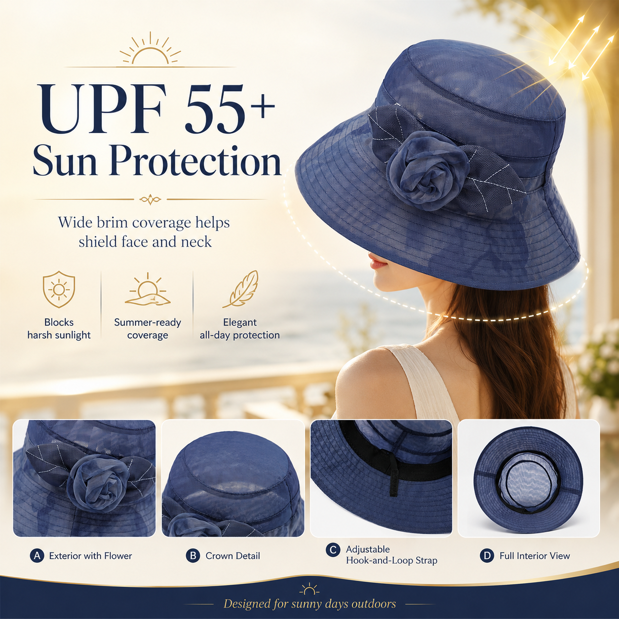 Women’s Ice-Silk Wide Brim Sun Hat 🌸