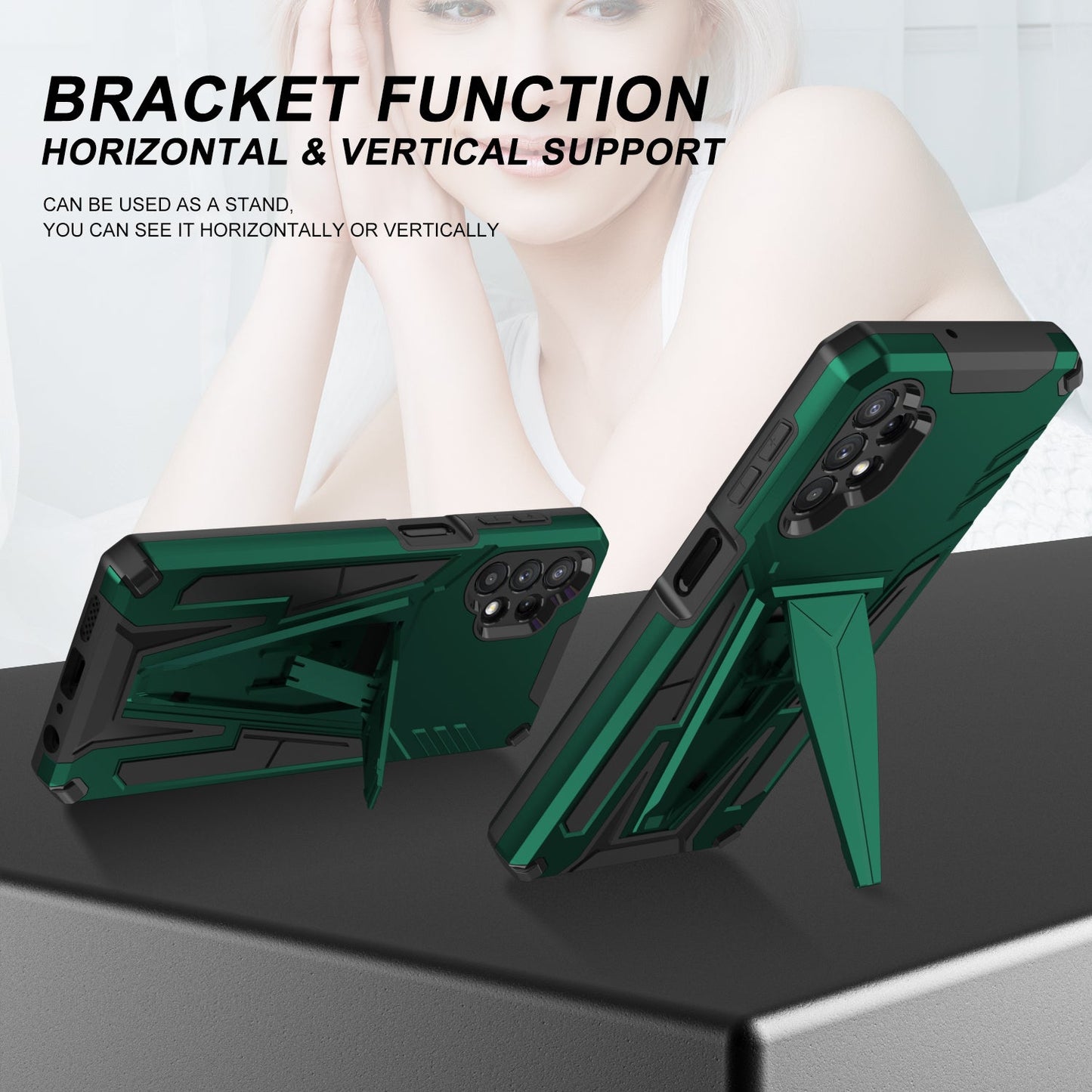 New Extraordinary Armor Bracket Magnetic Phone Case For Samsung A32 5G