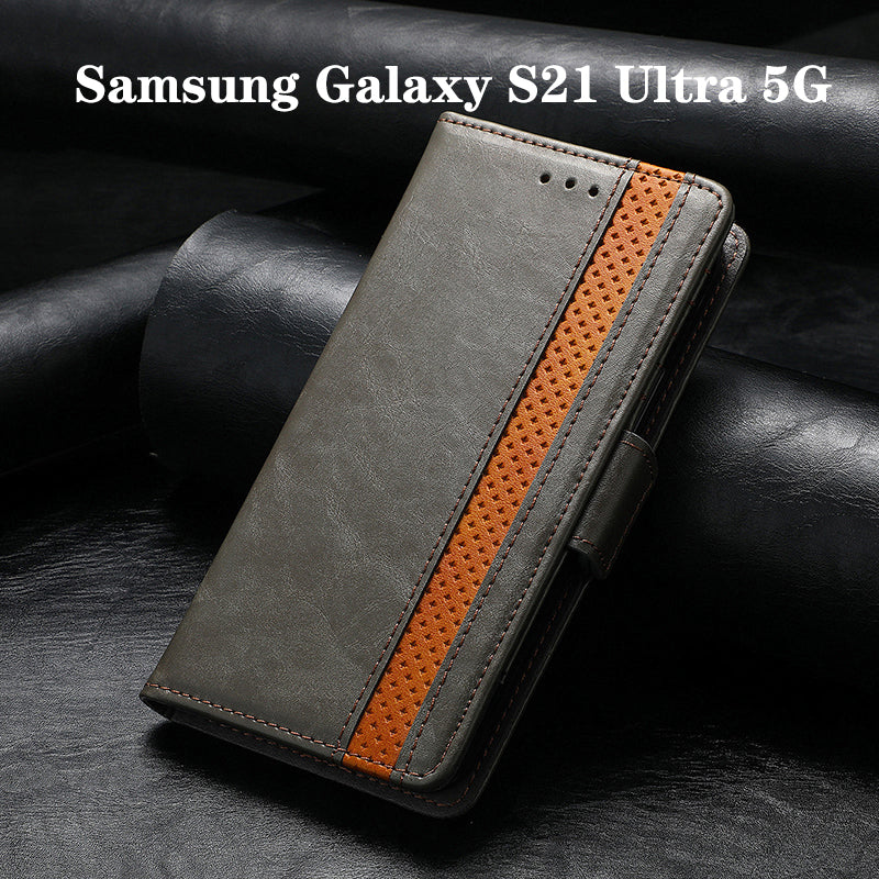 Magnetic Leather Phone Case For Samsung