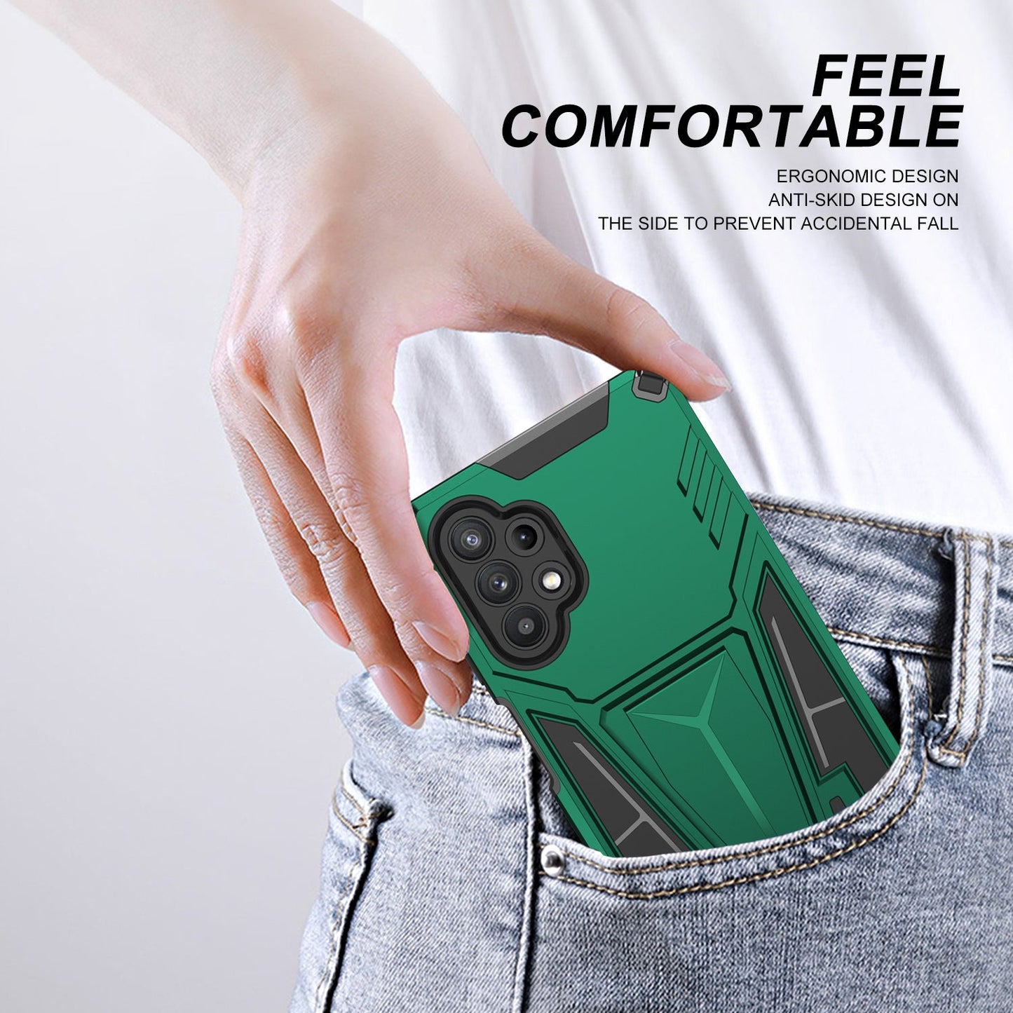 New Extraordinary Armor Bracket Magnetic Phone Case For Samsung A32 5G