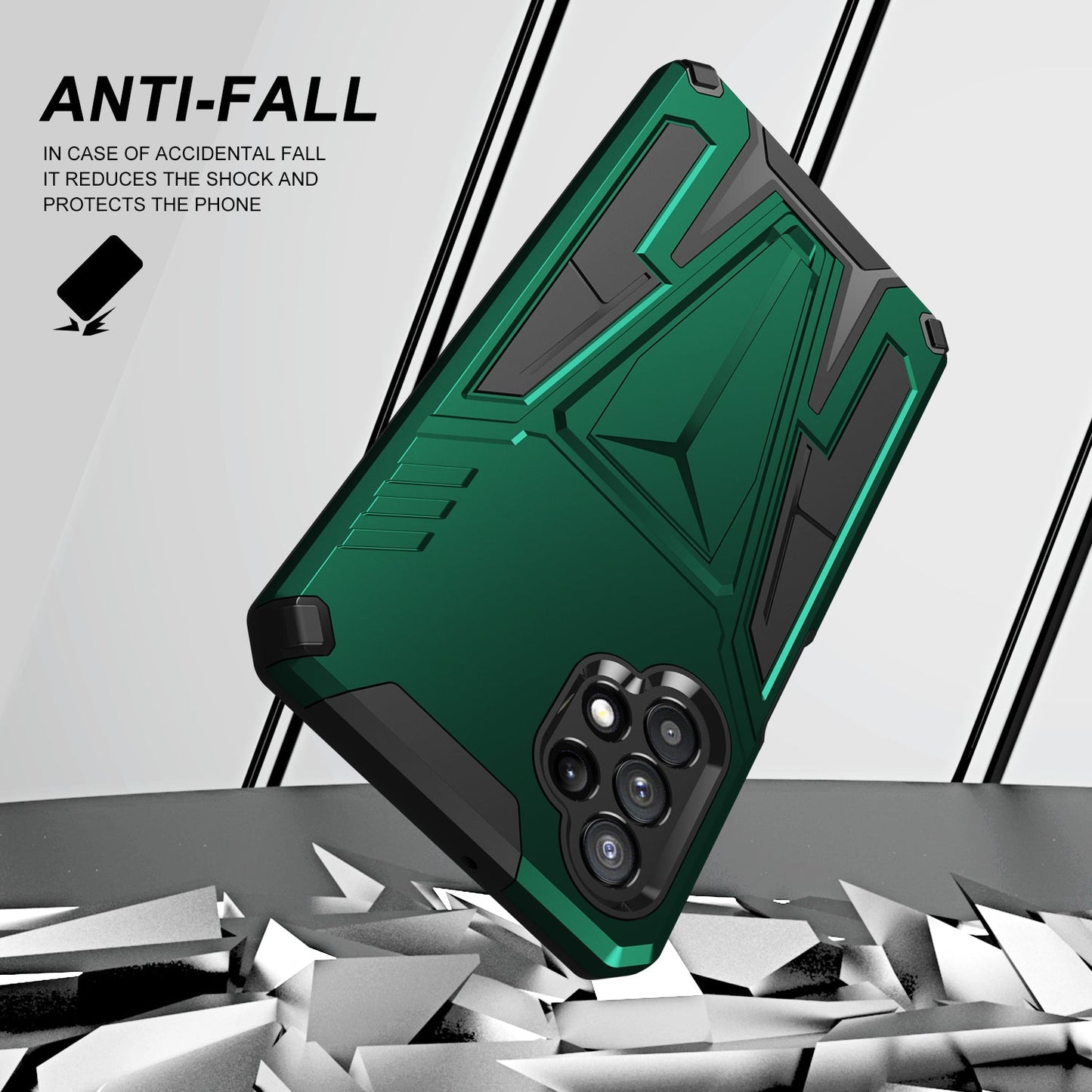 New Extraordinary Armor Bracket Magnetic Phone Case For Samsung A32 5G