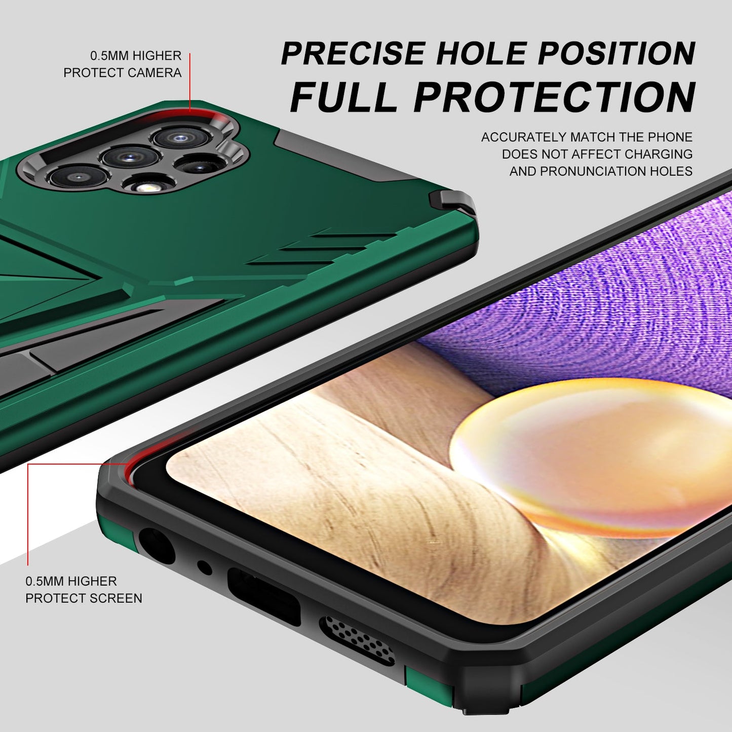 New Extraordinary Armor Bracket Magnetic Phone Case For Samsung A32 5G
