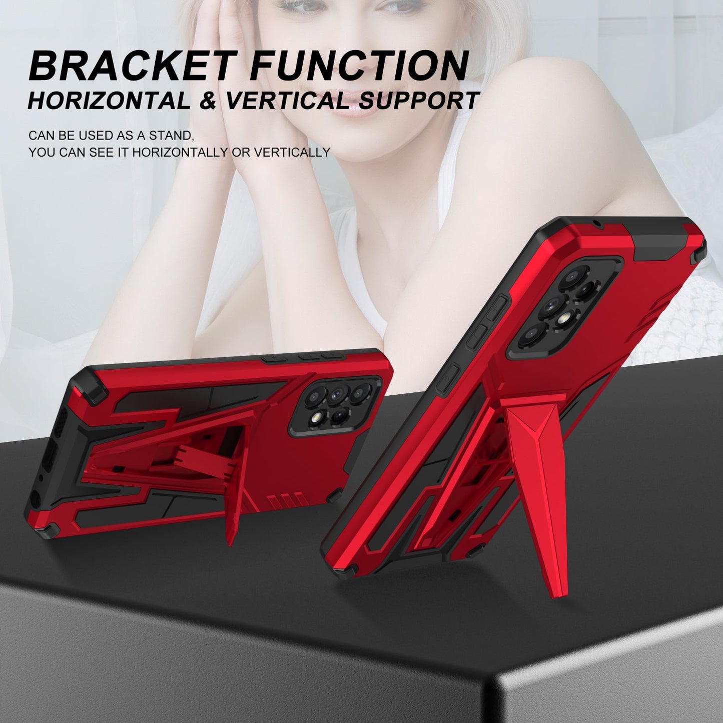 Neue außergewöhnliche Armor Bracket Magnethülle für Samsung A52 5G