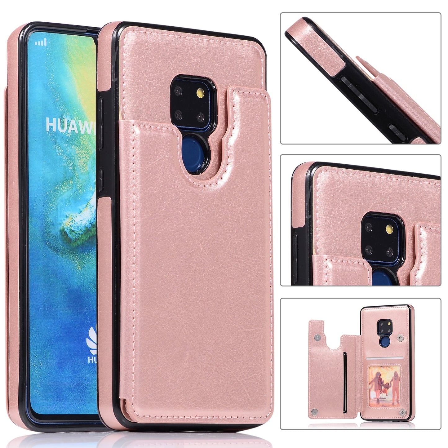 Luxury 4 IN 1  Leather Case For HUAWEI
