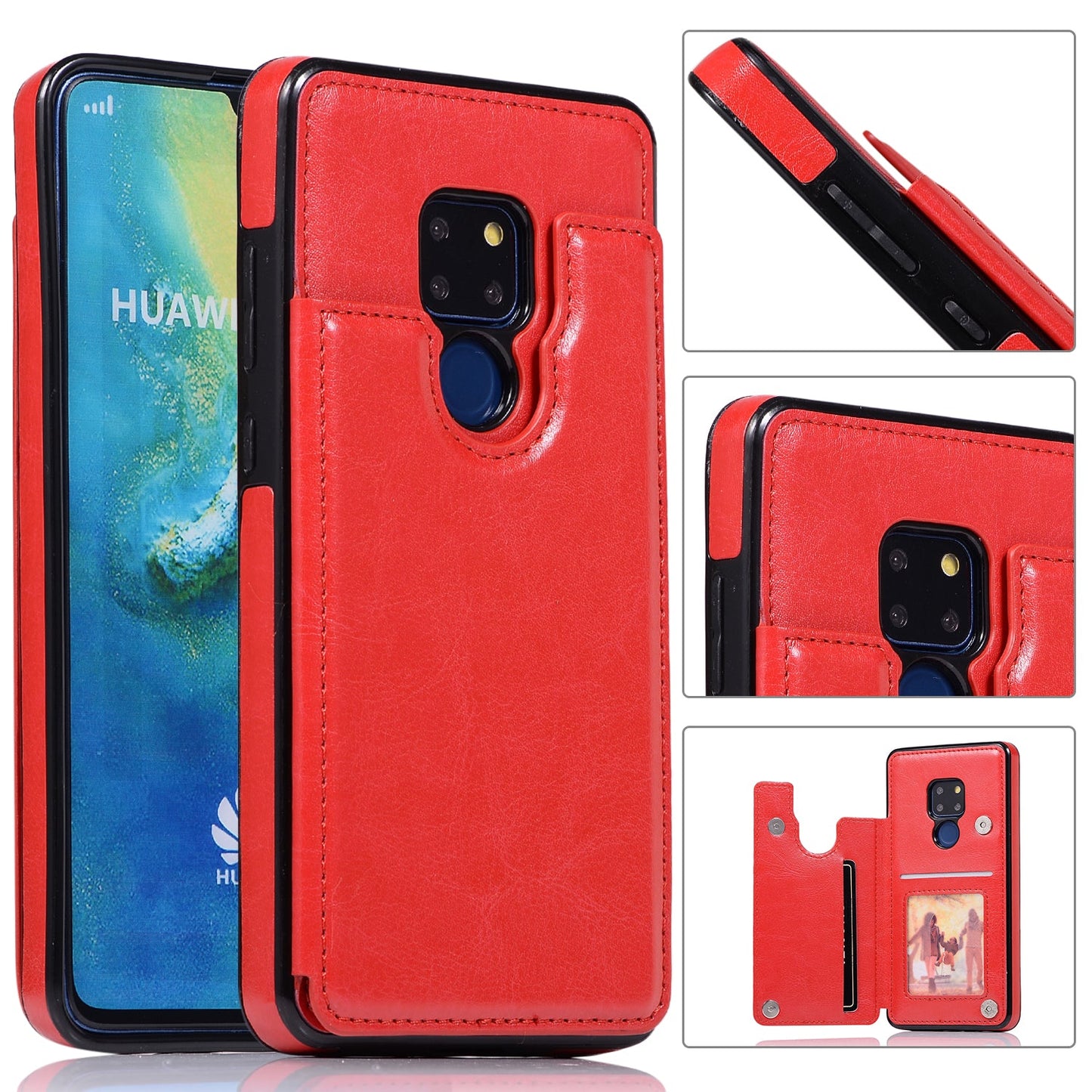 Luxury 4 IN 1  Leather Case For HUAWEI