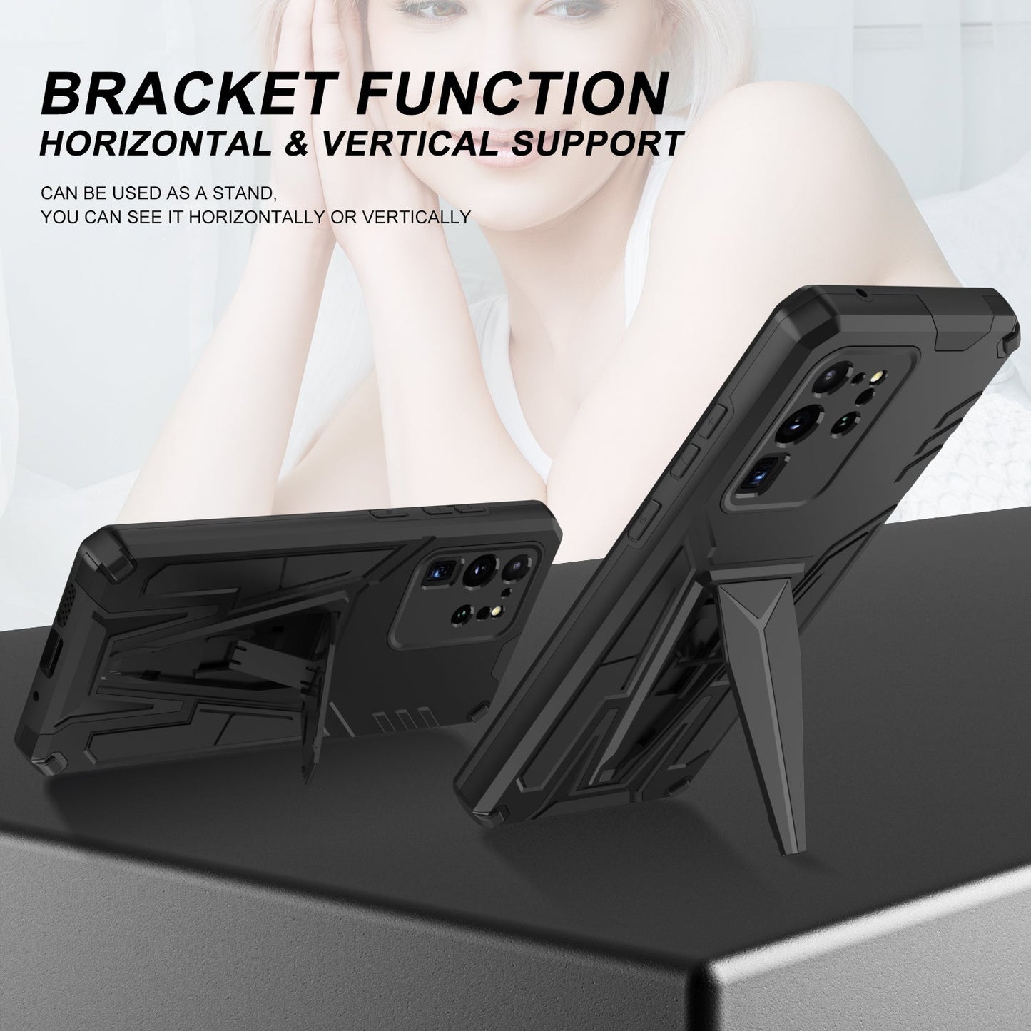 Nouvelle coque de téléphone magnétique avec support blindé extraordinaire pour Samsung S20 Ultra