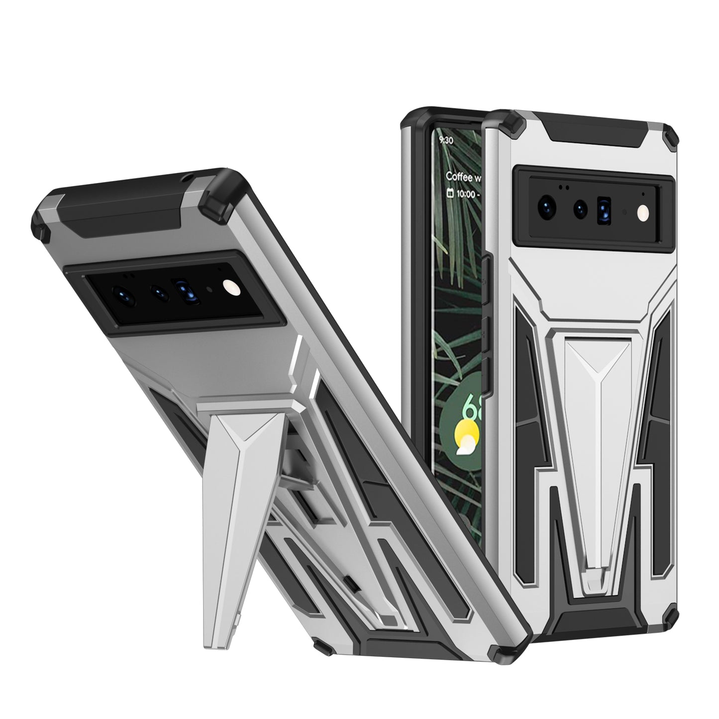 Neue Außergewöhnliche Armor Bracket Magnet Hülle für Google Pixel 6 Pro