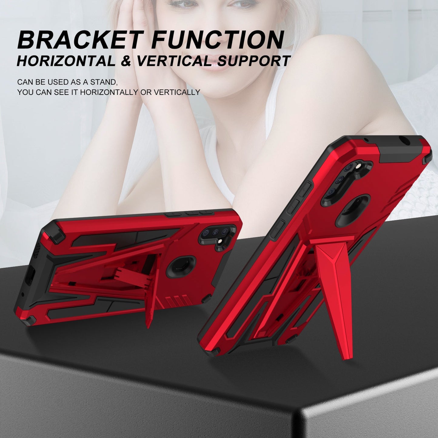 New Extraordinary Armor Bracket Magnetic Phone Case For Samsung A11