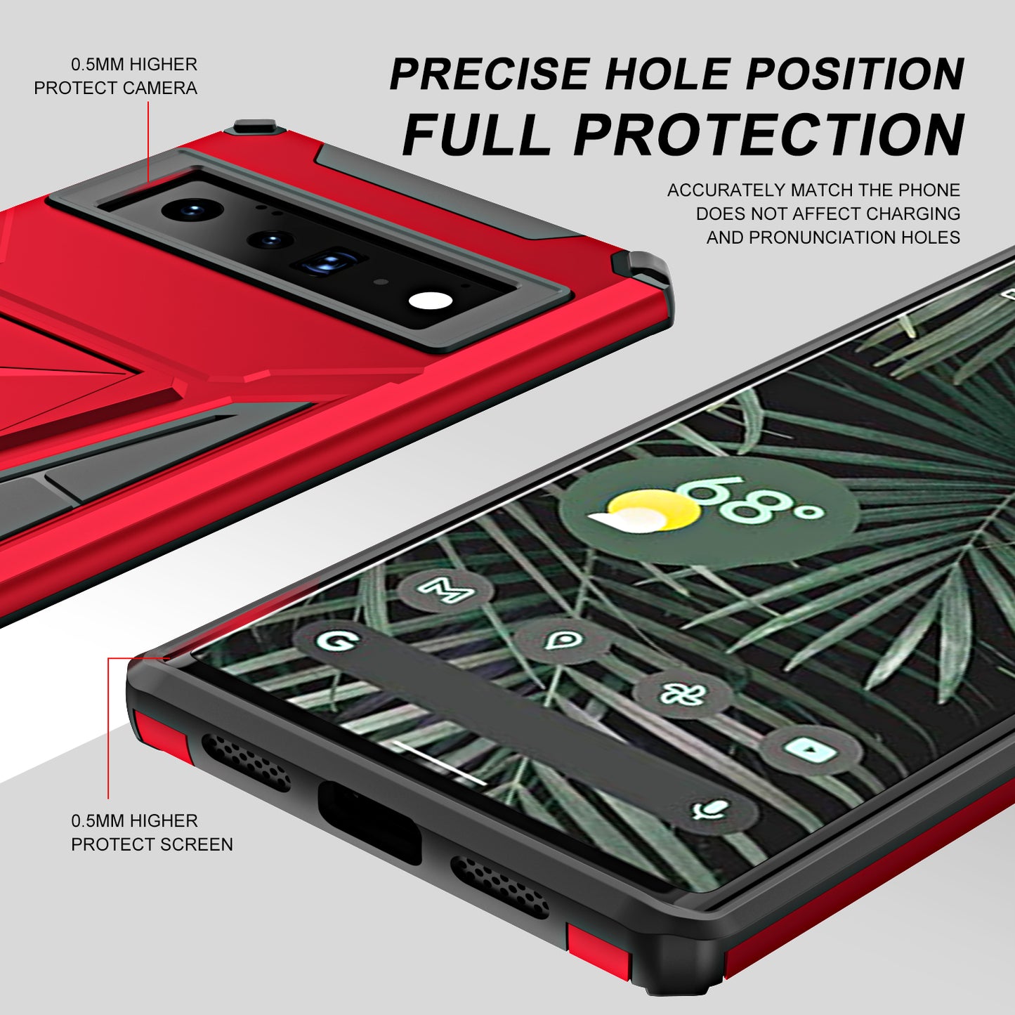 Neue Außergewöhnliche Armor Bracket Magnet Hülle für Google Pixel 6 Pro
