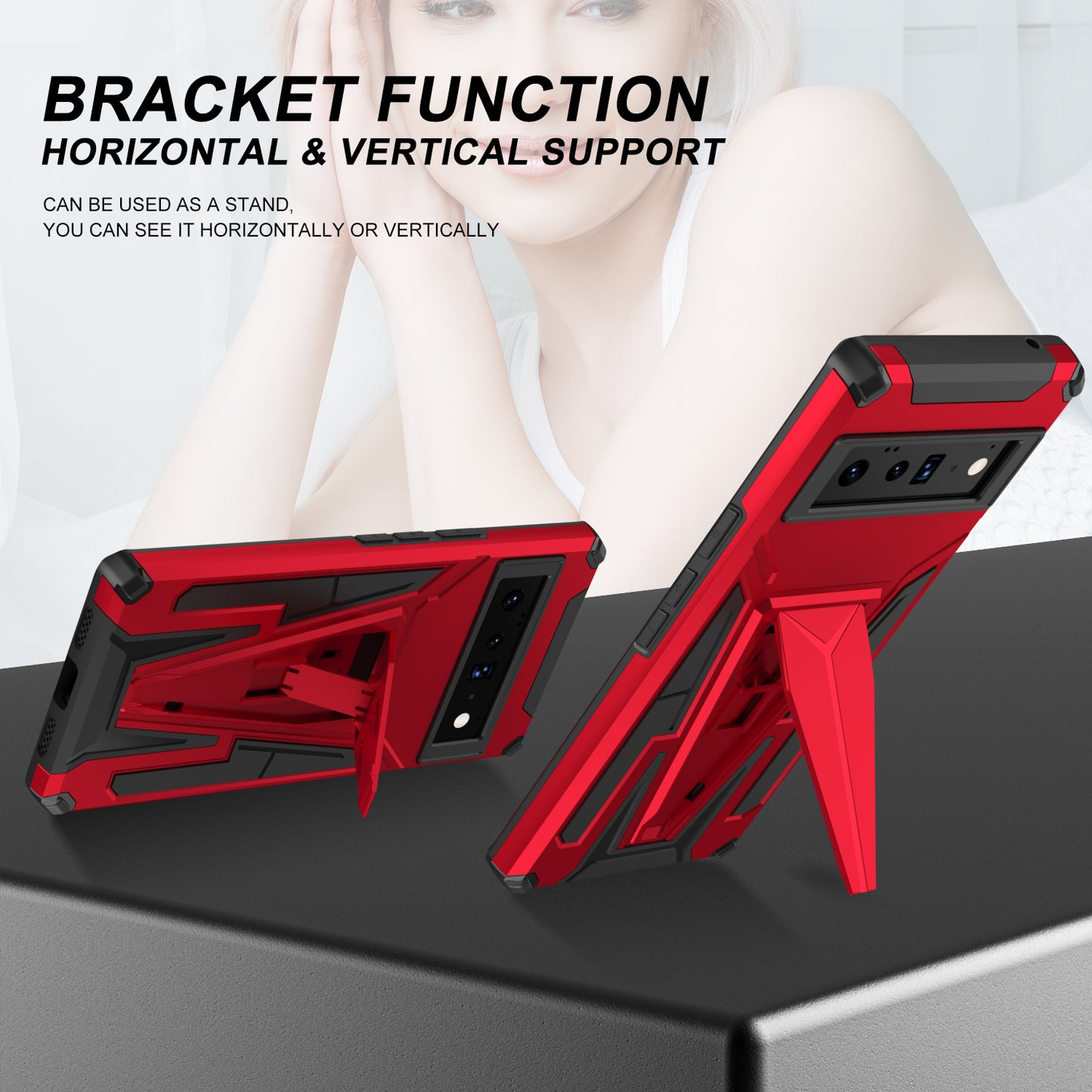 Neue Außergewöhnliche Armor Bracket Magnet Hülle für Google Pixel 6 Pro