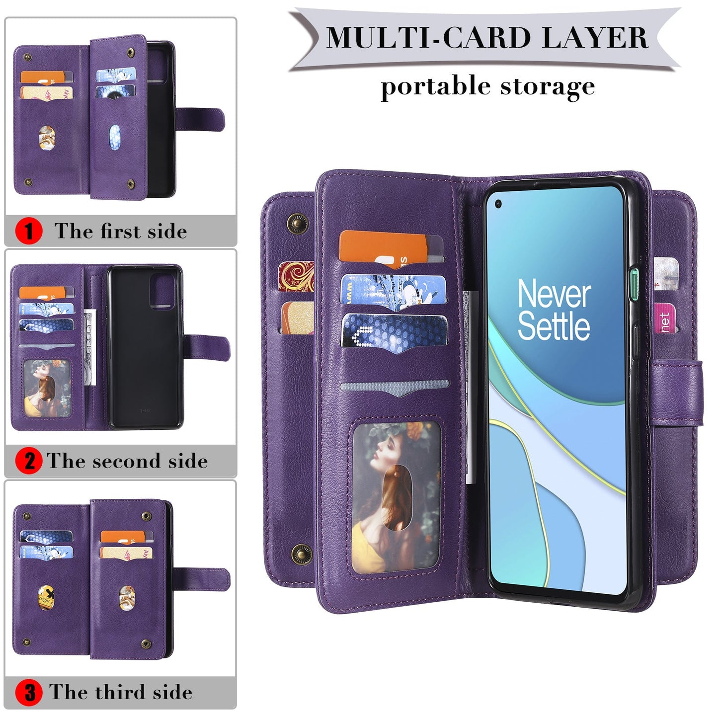 Multifunctional Large-Capacity Wallet Phone Case For OnePlus Nord N100 5G