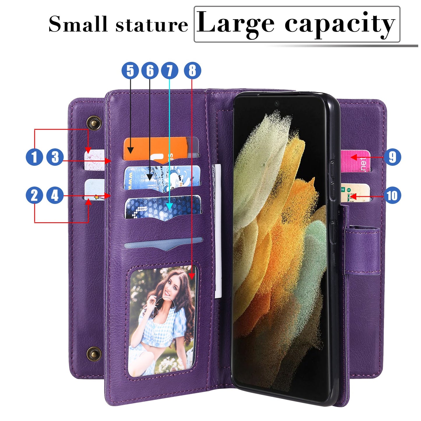 Multifunctional Large-Capacity Wallet Phone Case For Samsung A32