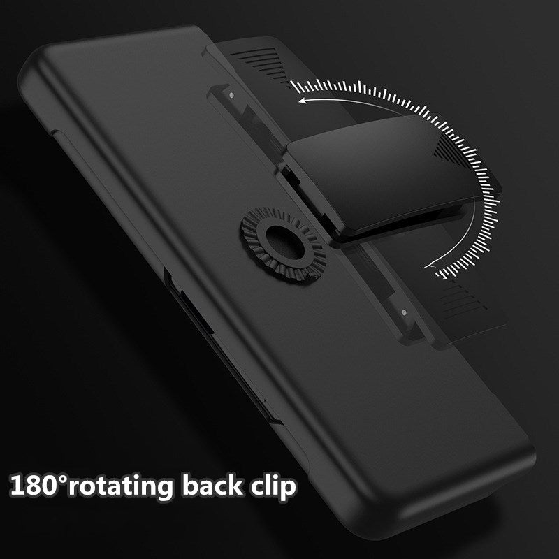 Coque Ultra-fine Pliante Anti-chute Tout Compris avec Clip Dorsal pour Samsung Galaxy Z Fold3 5G