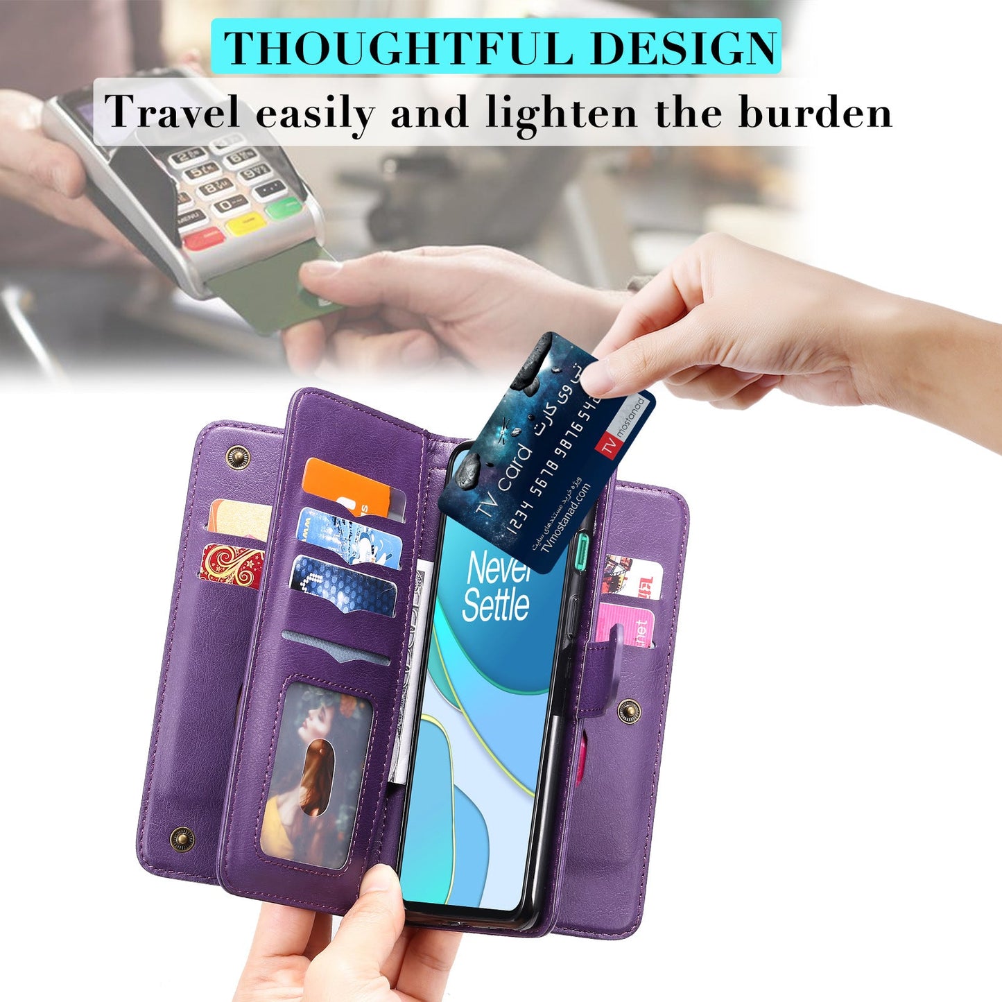 Multifunctional Large-Capacity Wallet Phone Case For OnePlus Nord N100 5G
