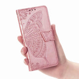 Luxury Embossed Butterfly Leather Wallet Flip Case for LG Stylo 5