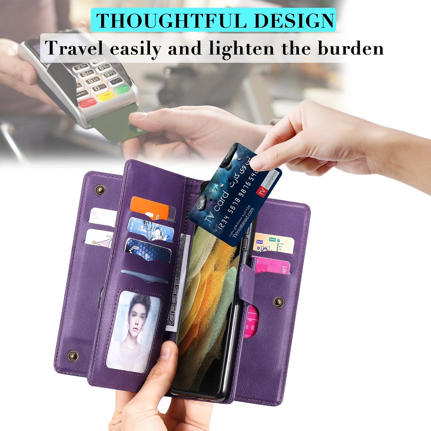Multifunctional Large-Capacity Wallet Phone Case For Samsung A42 5G