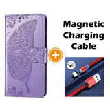Luxury Embossed Butterfly Leather Wallet Cover for LG Stylo 6