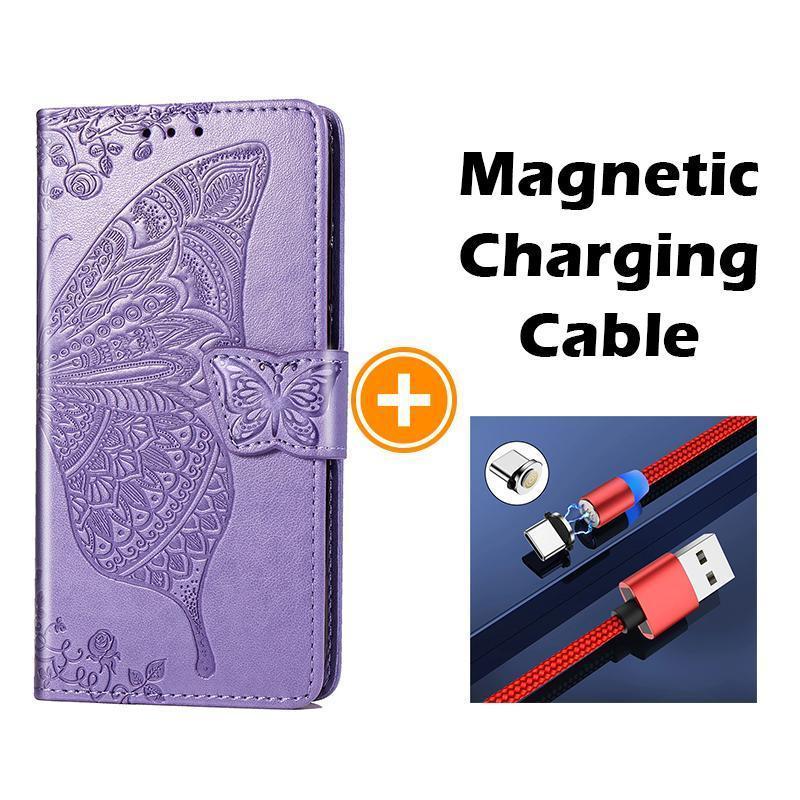 Luxury Embossed Butterfly Leather Wallet Flip Case For Samsung Galaxy S8 Plus