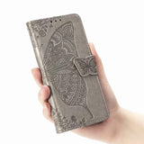 Luxury Embossed Butterfly Leather Wallet Flip Case for LG Stylo 5