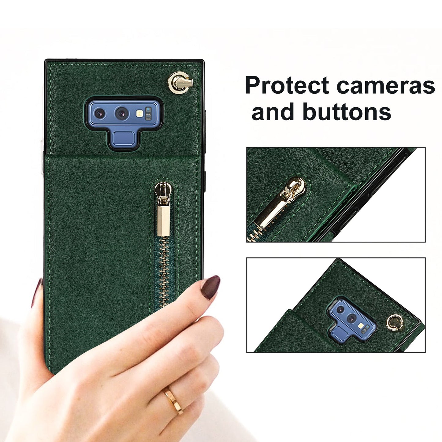 Neue Crossbody-Reißverschluss-Brieftaschen-Handyhülle für Samsung Note9