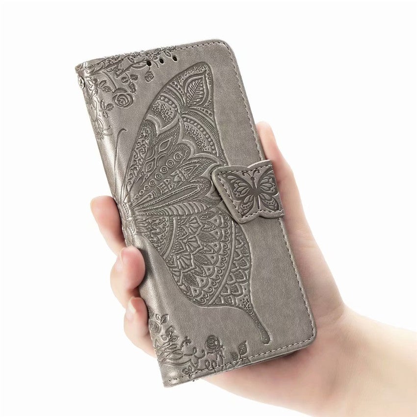 Luxury Embossed Butterfly Leather Wallet Flip Case for MOTO G7/ G7 Power/ G7 Play