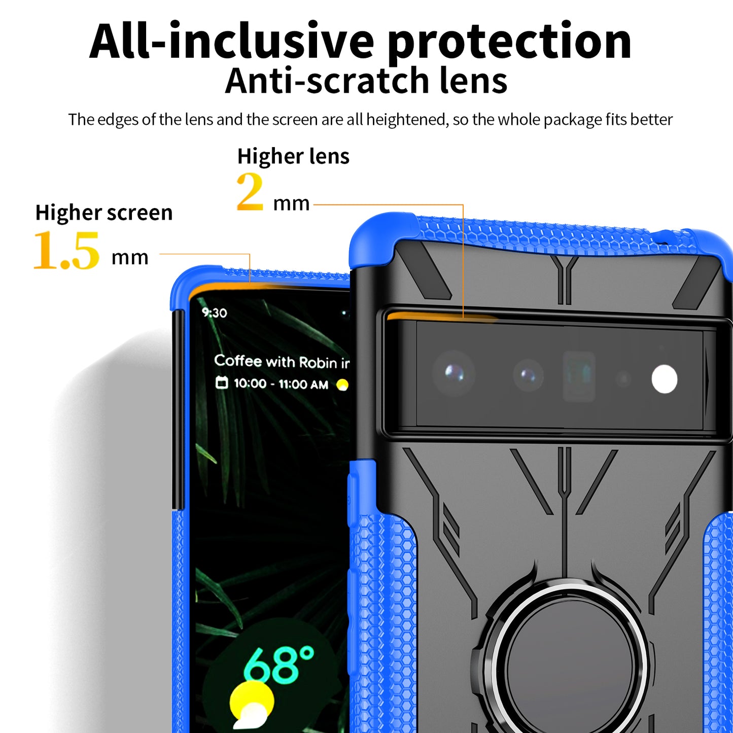 Robot 3 in 1 Heavy Duty Defender Case For Google Pixel 6 Pro