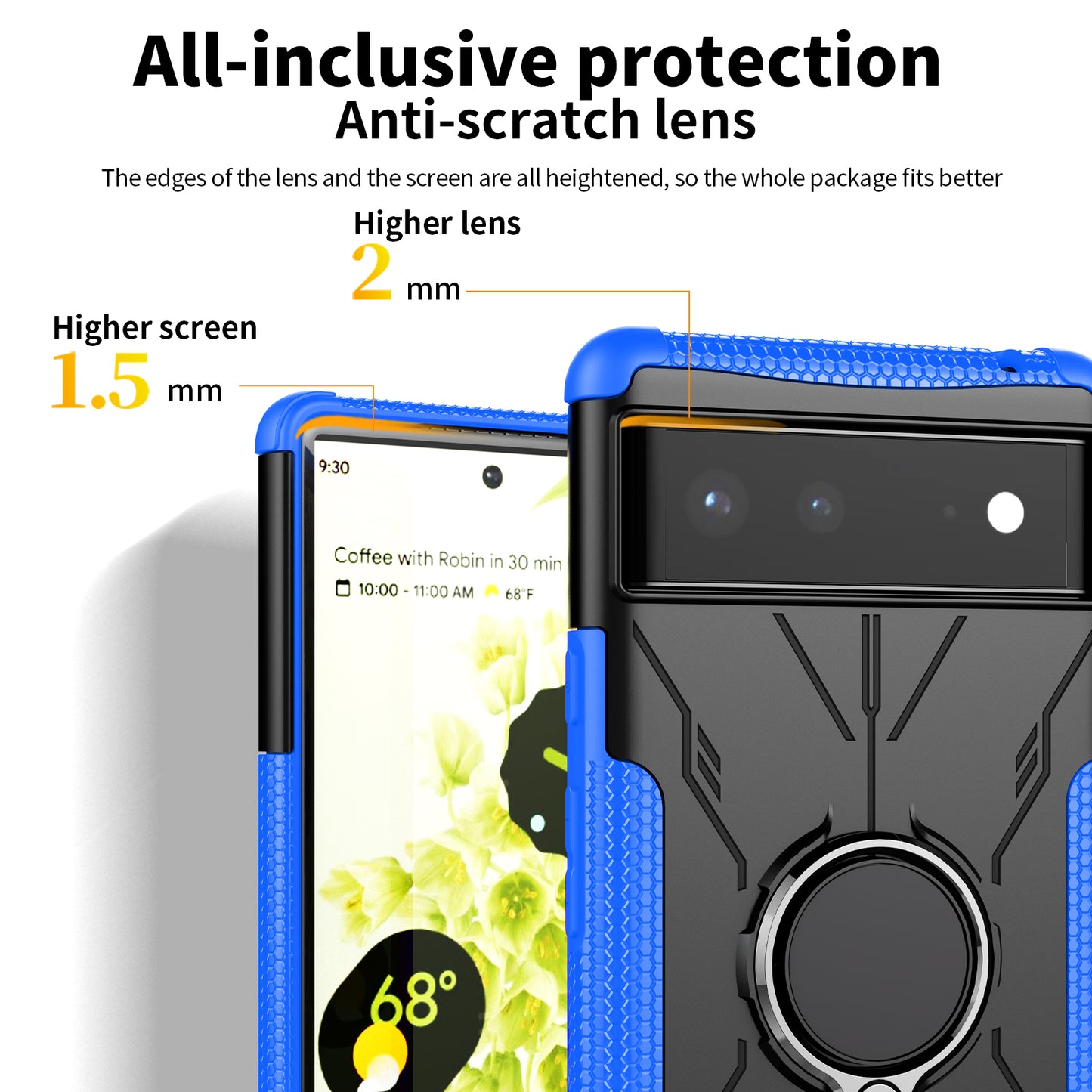 Robot 3 in 1 Heavy Duty Defender Case For Google Pixel 6