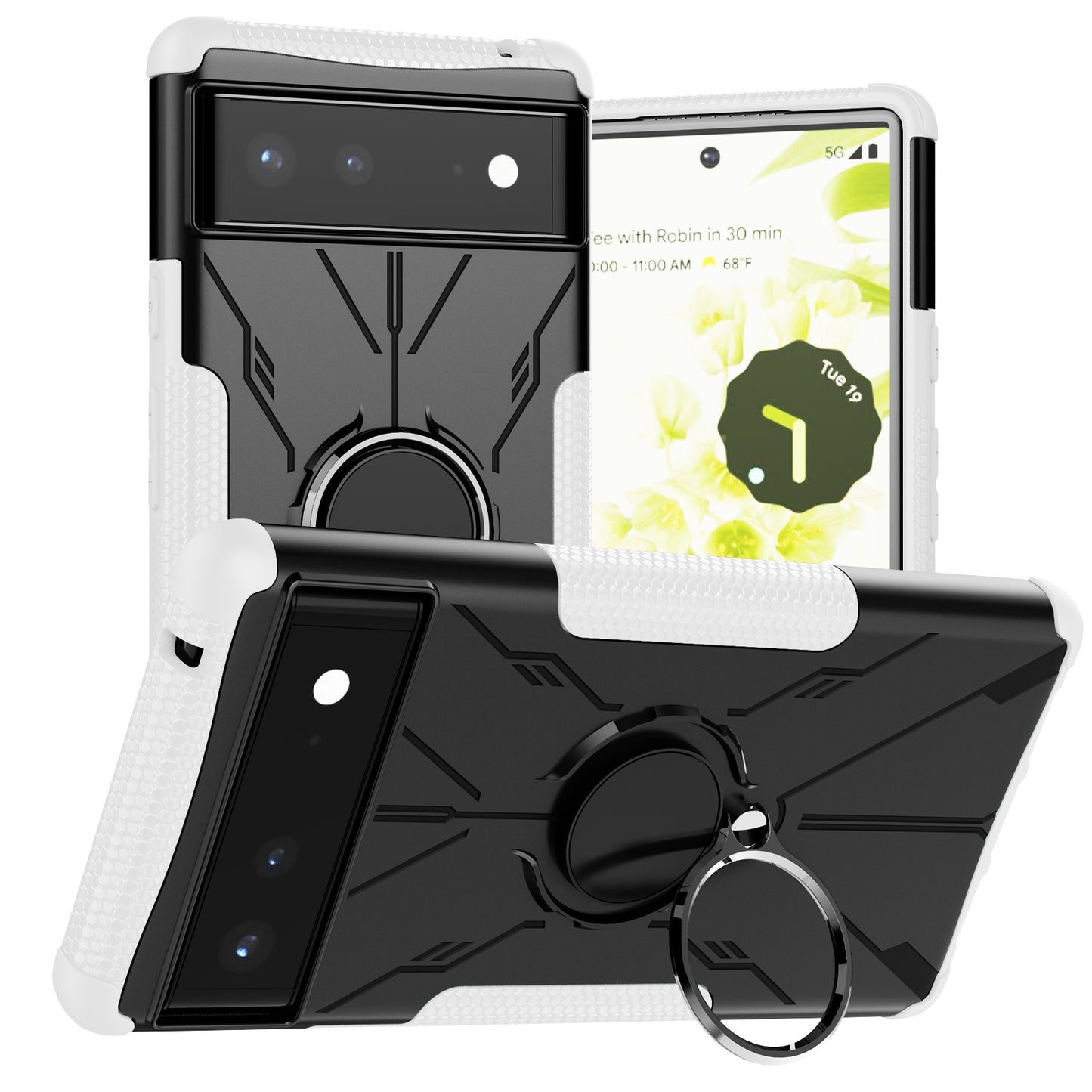 Robot 3 in 1 Heavy Duty Defender Case For Google Pixel 6