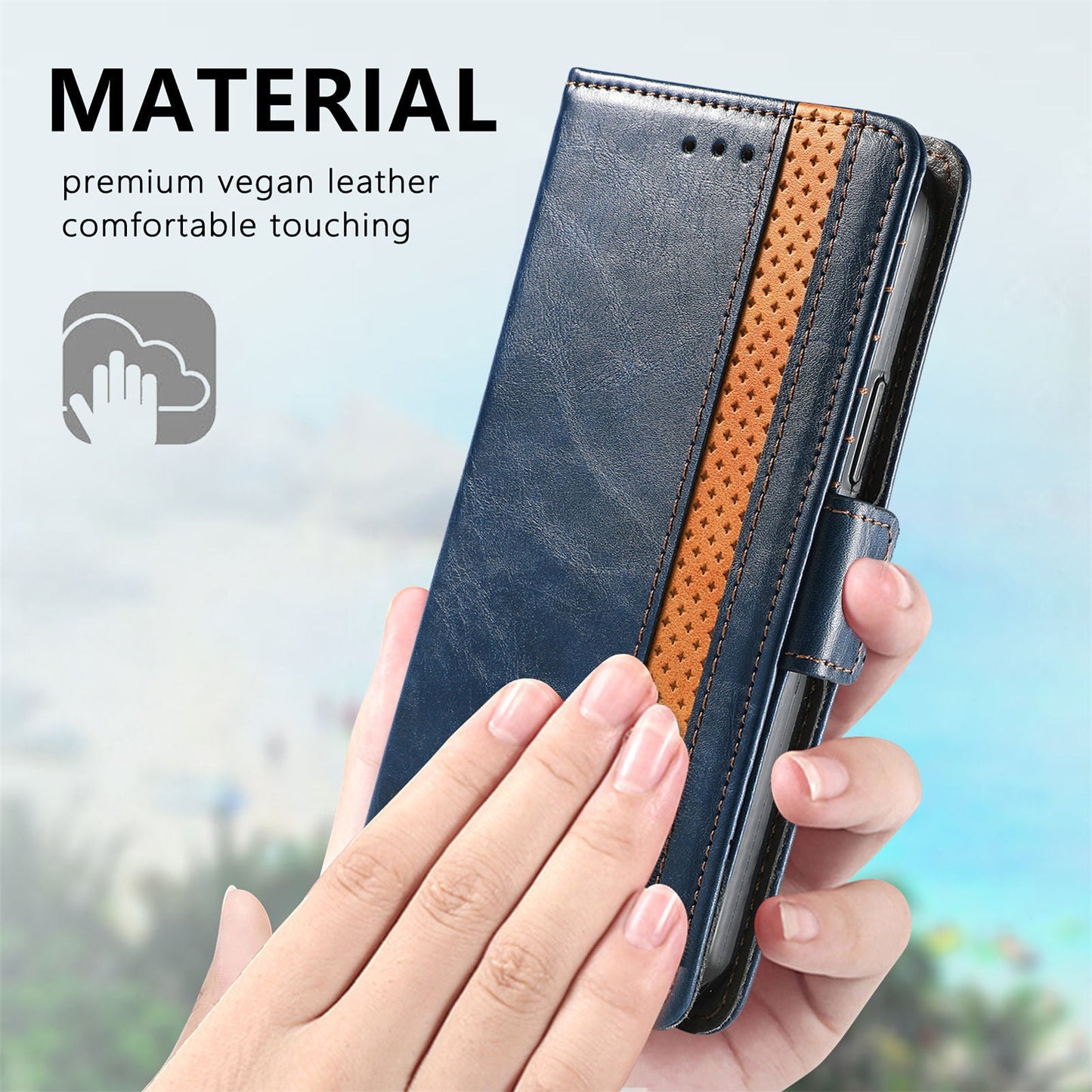 Étui de téléphone en cuir magnétique pour Samsung Galaxy Z Fold3 5G