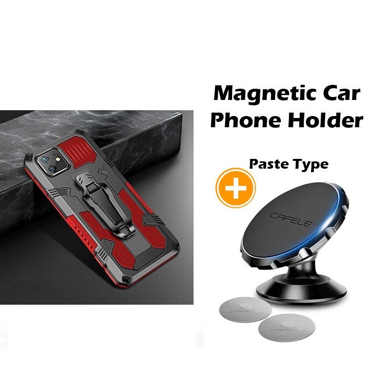 Phone Warrior Multi-function Bracket Belt Clip Phone Case For iPhone 12 Series