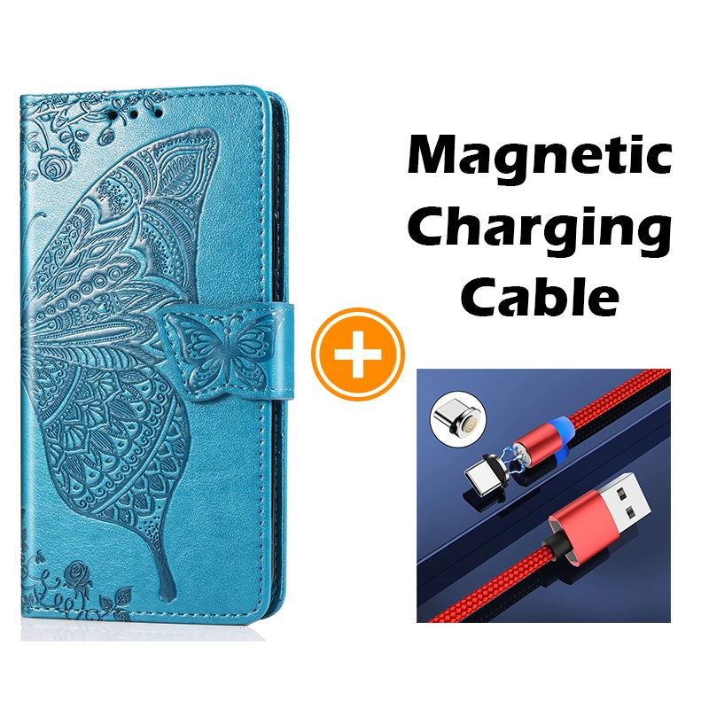 Luxury Embossed Butterfly Leather Wallet Cover for LG Stylo 6