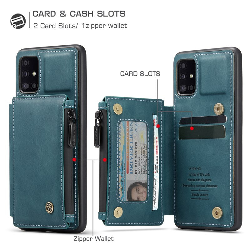 Neue luxuriöse multifunktionale Brieftaschen-Handyhülle für Samsung A51