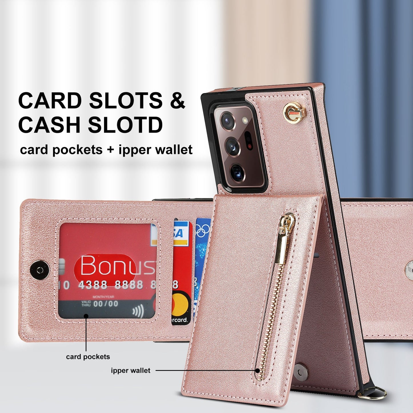 New Crossbody Zipper Wallet Phone Case For Samsung Note20 Ultra
