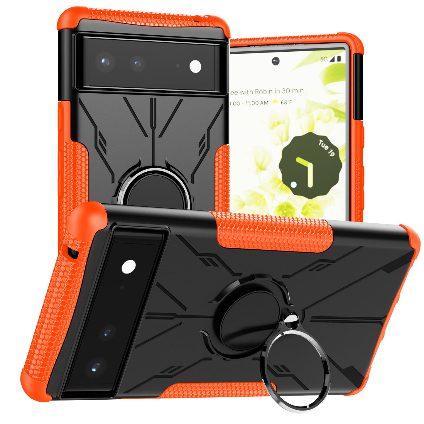 Robot 3 in 1 Heavy Duty Defender Case For Google Pixel 6