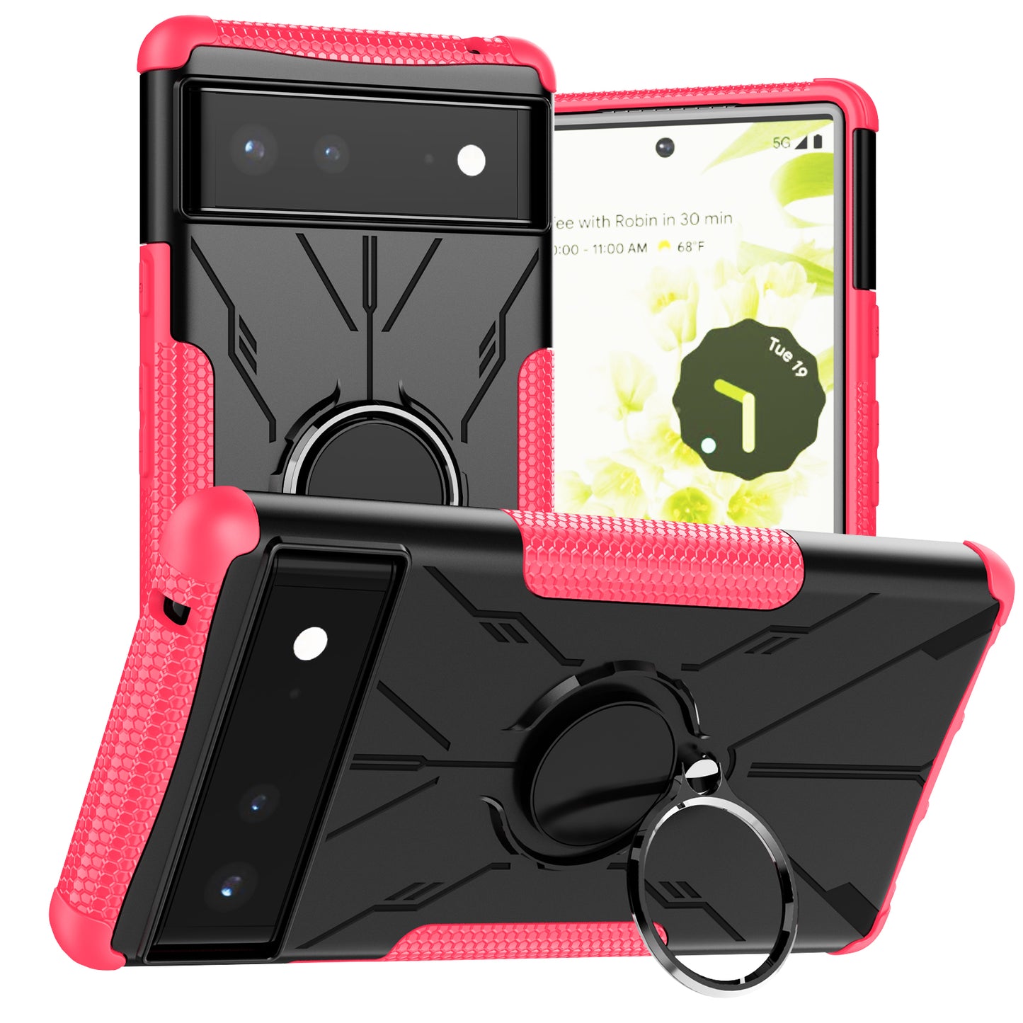 Robot 3 in 1 Heavy Duty Defender Case For Google Pixel 6