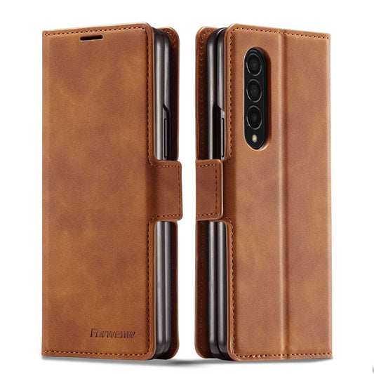 Étui portefeuille à rabat en cuir de luxe pour Samsung Galaxy Z Fold3 5G