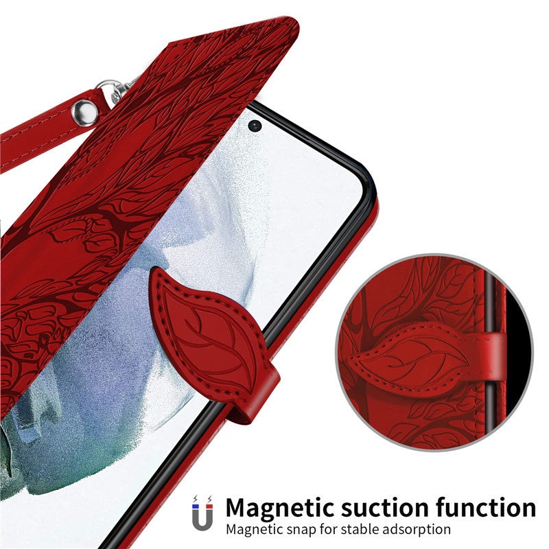 Neue 3D geprägte Baum des Lebens Brieftaschen-Handyhülle für Samsung S Serie