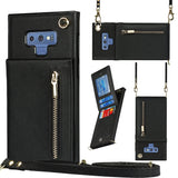 New Crossbody Zipper Wallet Phone Case For Samsung Note9