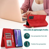 Luxury Skin Feel Multi-card Zipper Leather Case For Samsung Note20/Note20 5G
