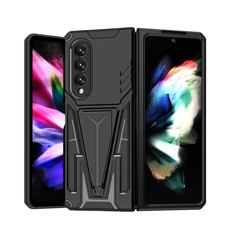 Nouvel Étui de Téléphone Magnétique avec Support d'Armure Extraordinaire pour Samsung Galaxy Z Fold3 5G