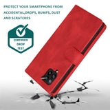 Luxury Skin Feel Multi-card Zipper Leather Case For Samsung A42