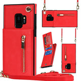 New Crossbody Zipper Wallet Phone Case For Samsung S9