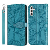 New 3D Embossed Life Tree Wallet Phone Case For Samsung A Series