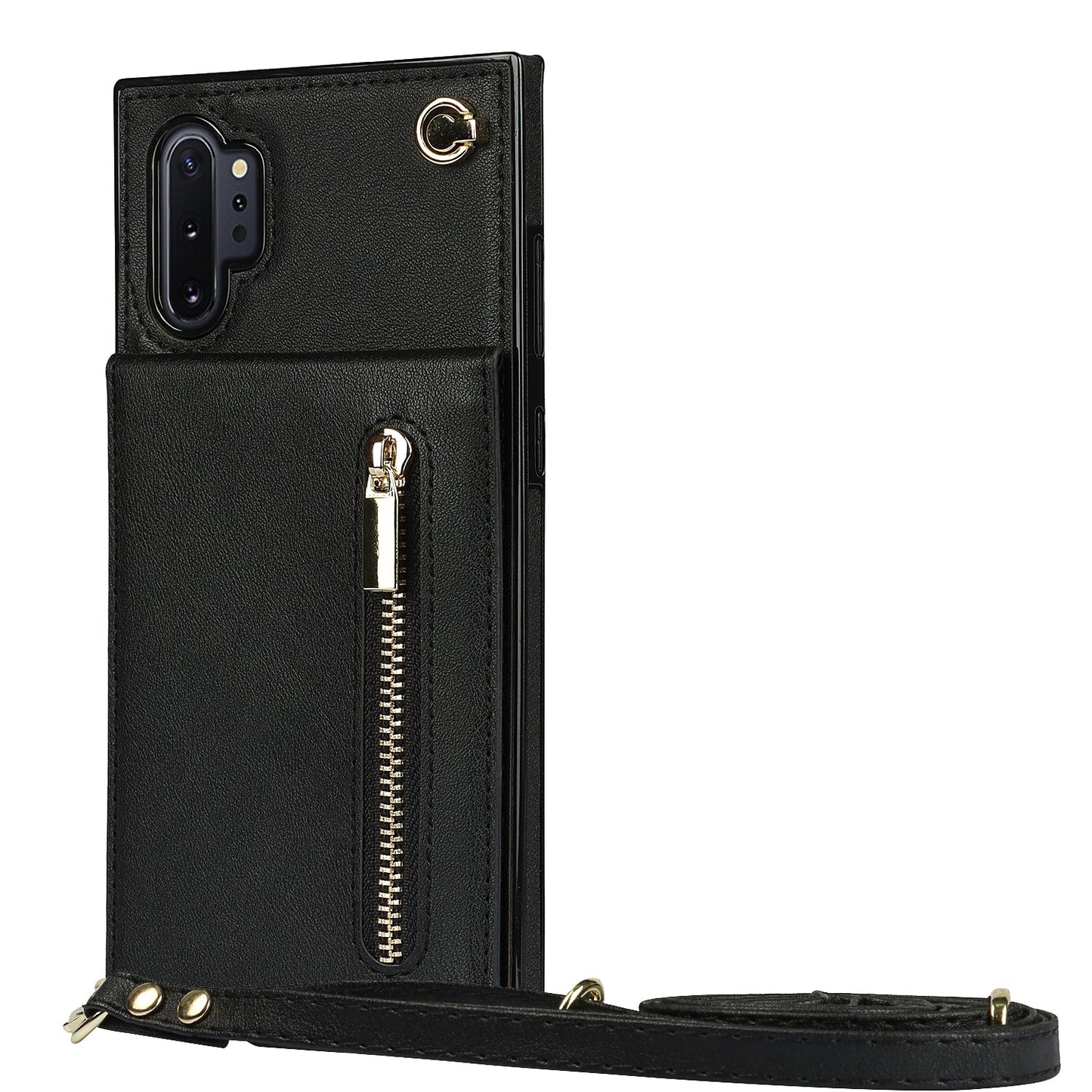 Neue Umhänge-Reißverschluss-Brieftaschen-Handyhülle für Samsung Note10 Plus