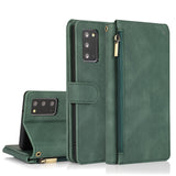 Luxury Skin Feel Multi-card Zipper Leather Case For Samsung Note20/Note20 5G